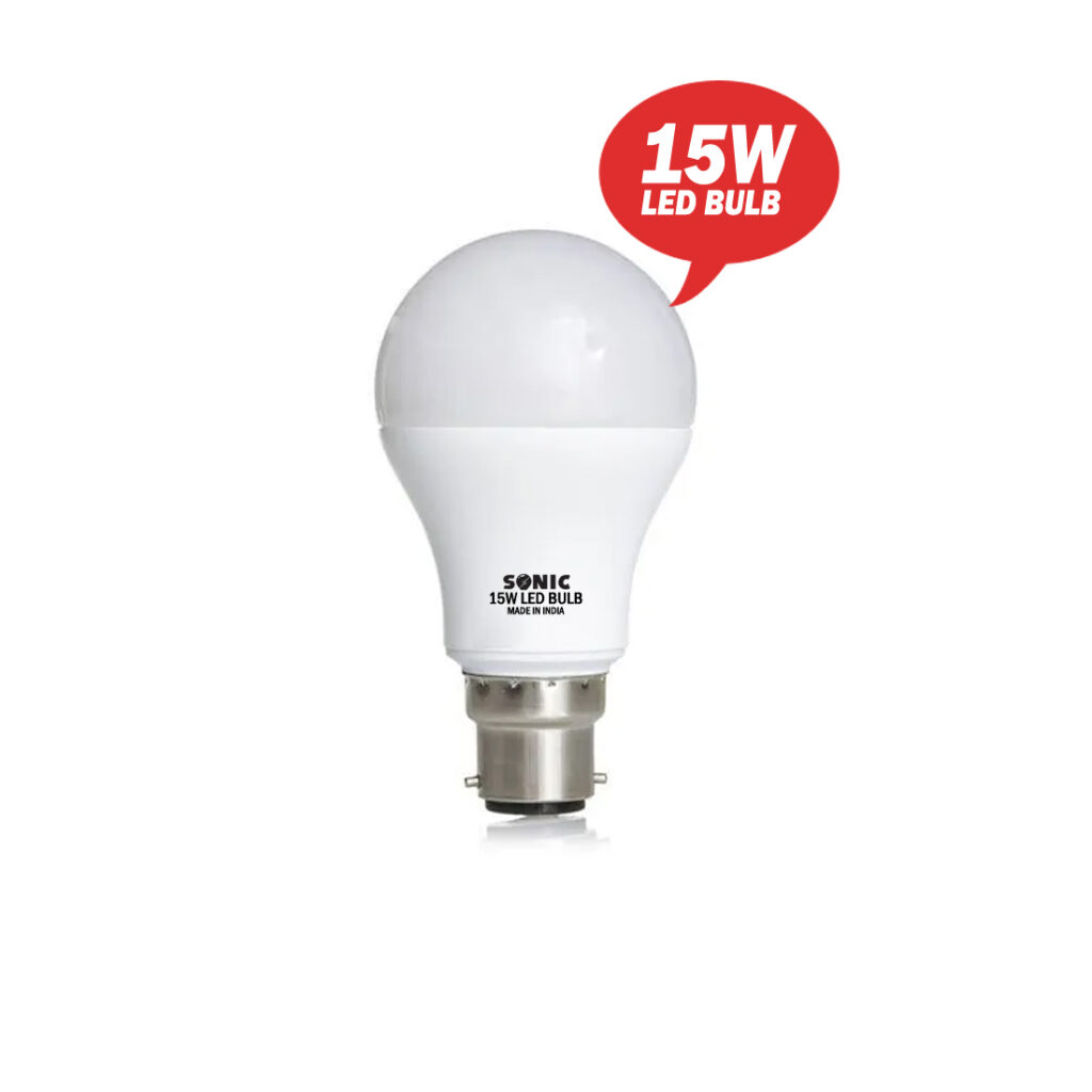Sonic 15 Watt Ready Bulb | Cool White | Pack of 10 Pcs | 4K Surge Protection | High Lumens 6500K
