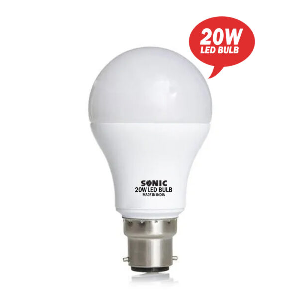 Pack of 10 Pcs | Sonic 20 Watt Ready Bulb | Cool White | 4K Surge Protection | High Lumens 6500K