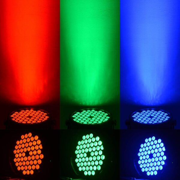 60 LED Slim Flat LED Par Stage Lights (Pack of 1) 60 X 3W LED 8 Colors in 1 Stage Lighting Baisun DMX-512 Laser Stage Light for Disco Party Dj Club Light - Image 4