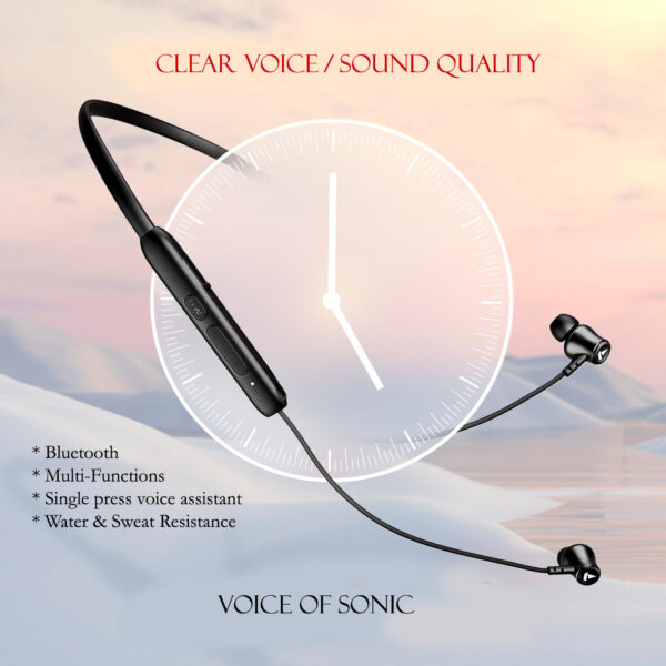 BLUETOOTH Neckband earphones (Pack of 2) Truly wireless in Ear 24Hrs Backup Time Clear Calling Low Latency Fast Charging ear buds Super Bass Sound Bluetooth 5.0 Quad Mic - Image 3