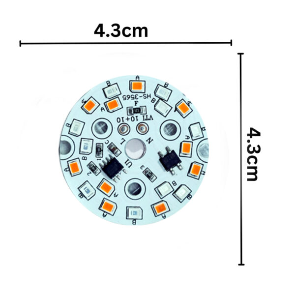 9 watt RGB Plate 3 In 1 Colour | Pack of 10pcs | Multicolour with Switch ON/OFF - Image 2
