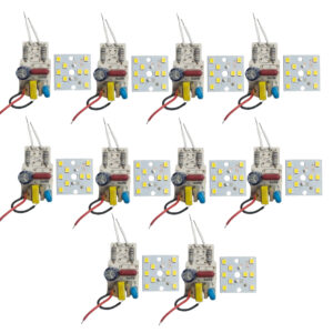 9 watt IC HPF Driver + MCPCB (Pack of 10 pcs) Cool White