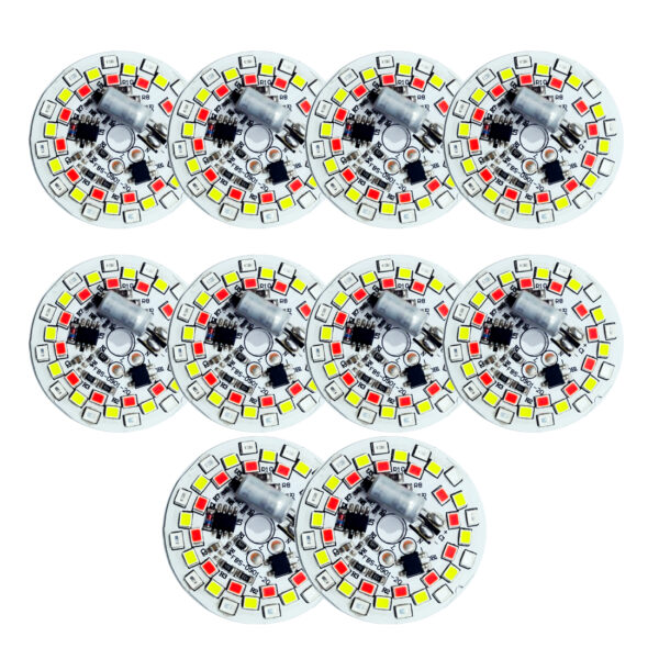 9 watt 7 In 1 Multicolour Plate | Pack of 10pcs | Multicolour with Switch ON/OFF