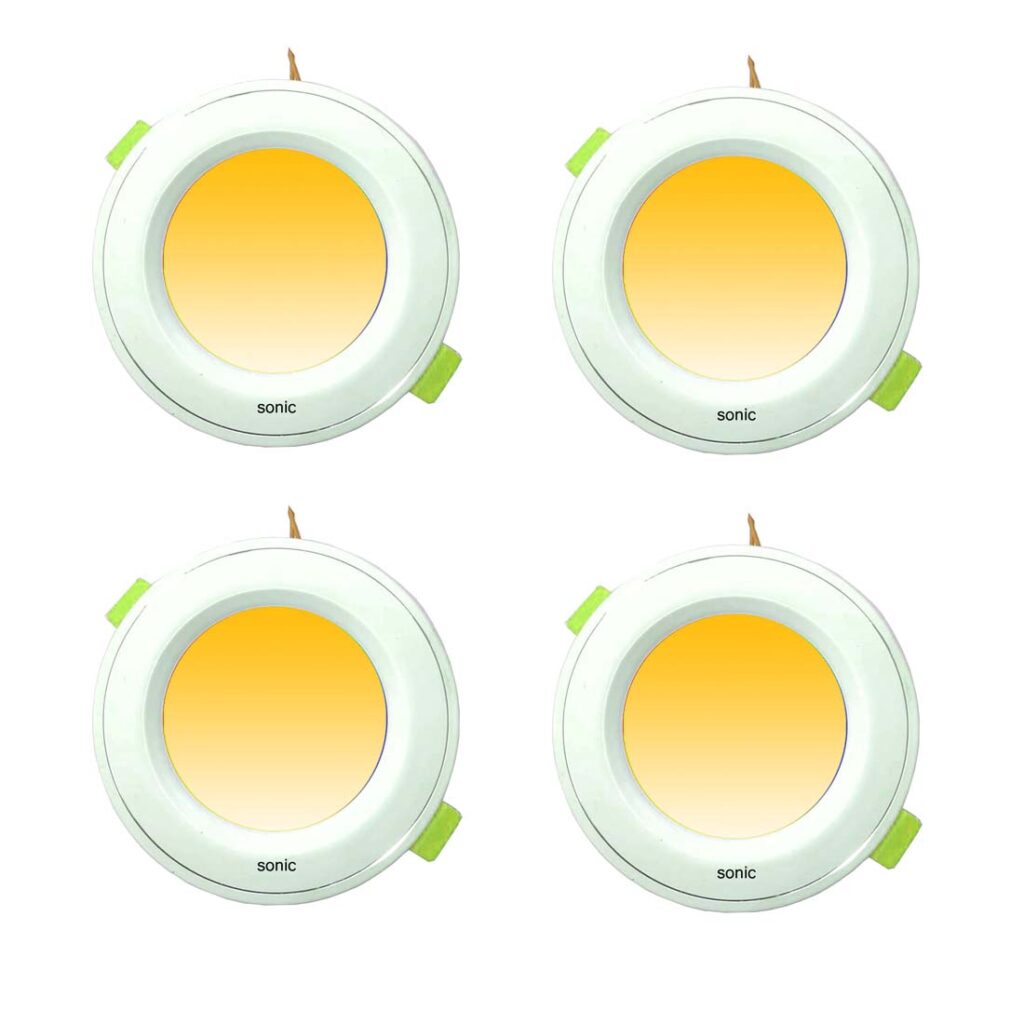 Sonic 9 Watt Warm Colour Ceiling Light | Pack of 4 Pcs