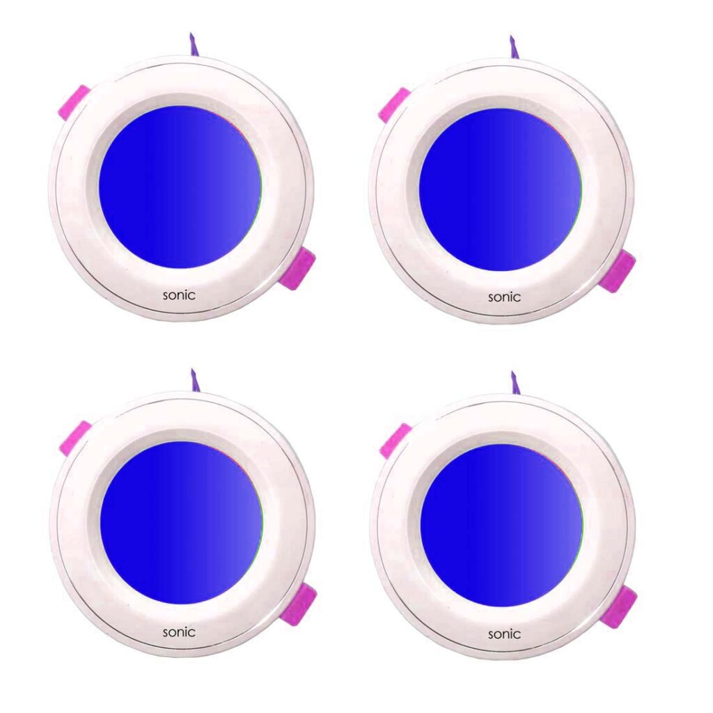 Sonic 9 Watt Blue Colour Ceiling Light | Pack of 4 Pcs