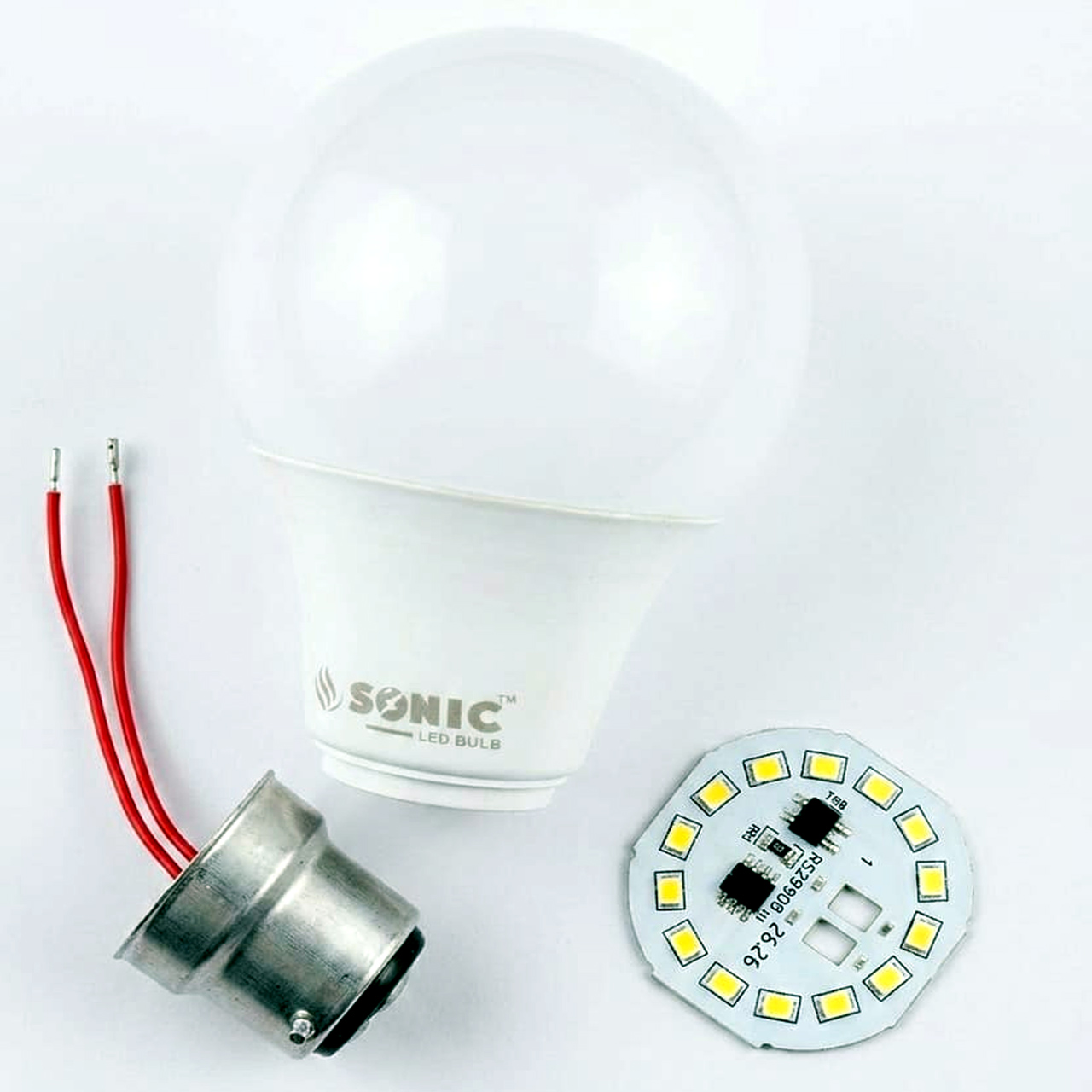 9 Watt Gama LED Bulb Raw without Box | (Pack of 50 Pcs) | Cool white | Long life