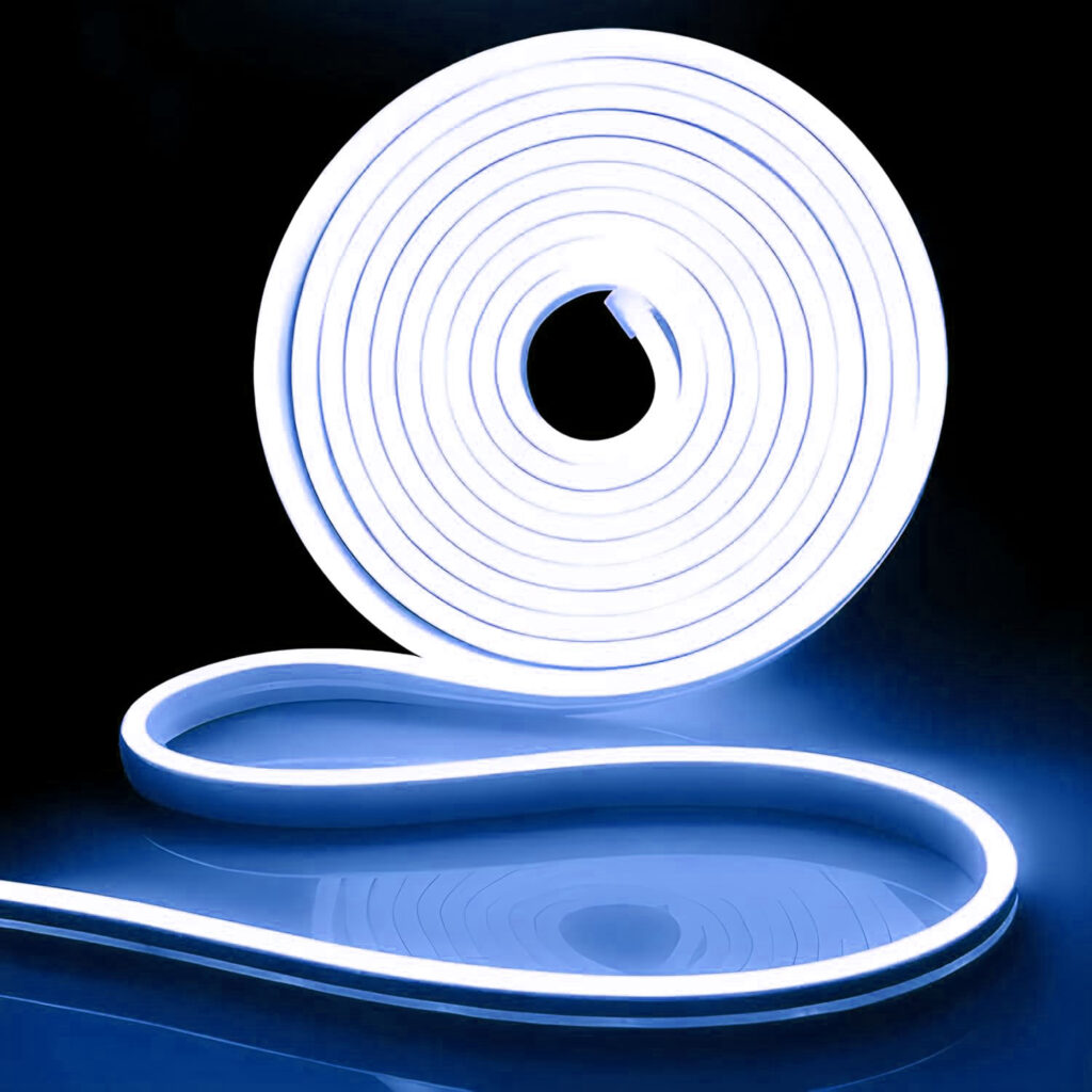 Neon Light 5 MTR with 12V Adaptor LED (Pack of 5) Colour WHITE Flexible Cuttable Waterproof Neon LED Best for Indoor/Outdoor Decoration